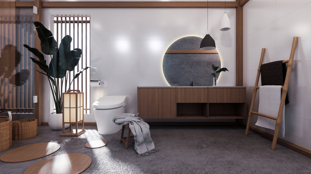 Espejo Ambar Redondo con Luz LED — Diseño Minimalista | Diámetro 100 cm