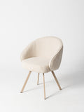 Silla Ilaria Giratoria — Tapizado en Lino Grueso | Soporte Beige | Silla de Escritorio