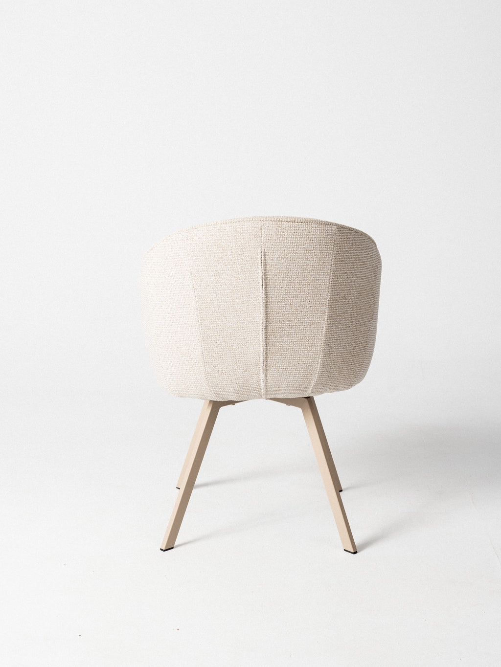 Silla Ilaria Giratoria — Tapizado en Lino Grueso | Soporte Beige | Silla de Escritorio