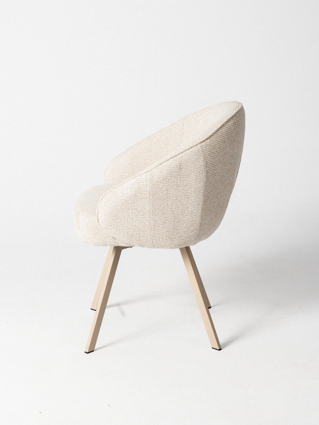 Silla Ilaria Giratoria — Tapizado en Lino Grueso | Soporte Beige | Silla de Escritorio