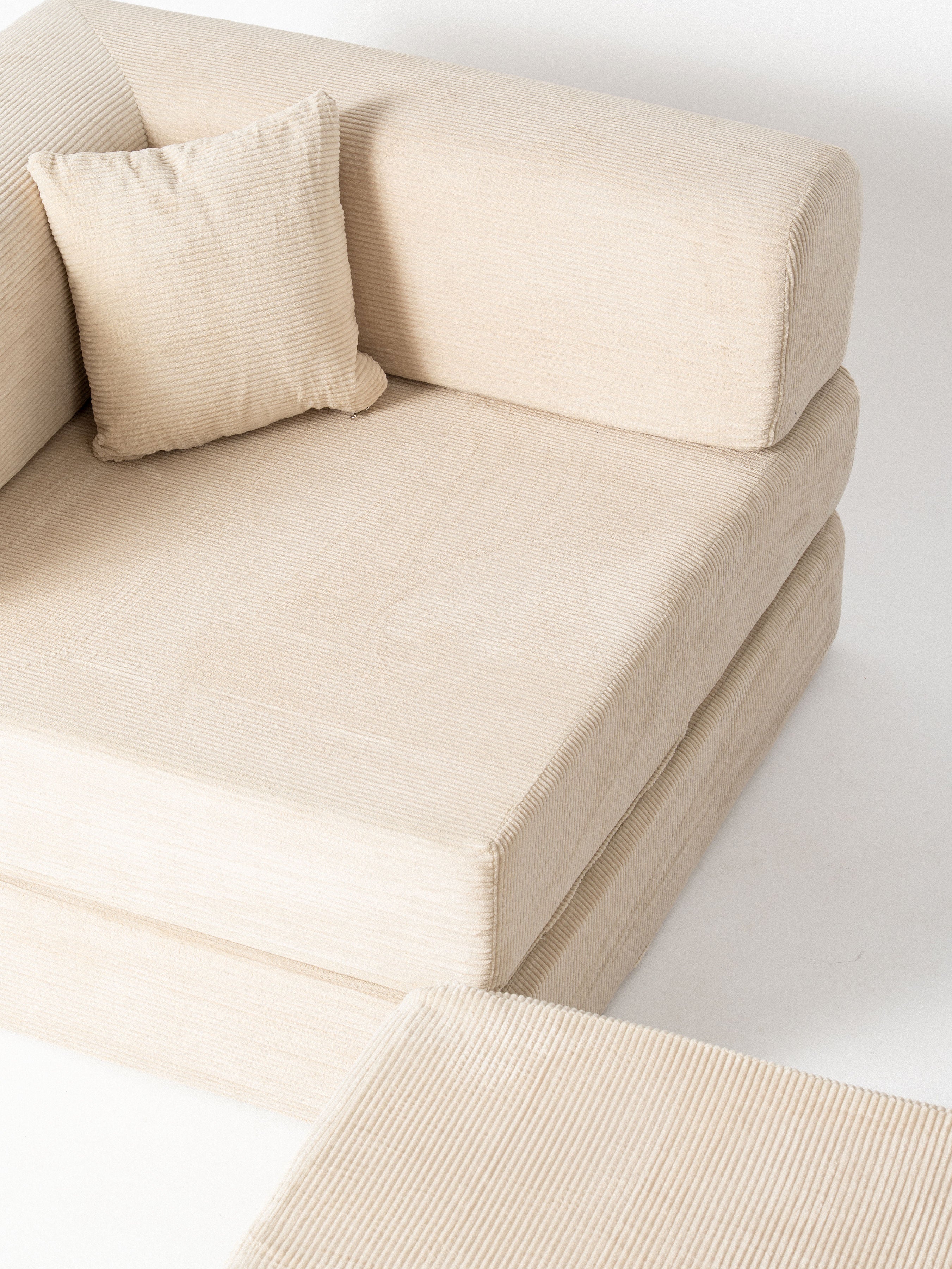Sofá Gianni 2 Cuerpos — Tapizado en Corduroy | Estructura Metálica | 203 cm