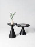 Set de Mesas Nilo — 2 Mesas Auxiliares de Metal Negro | Diseño Minimalista