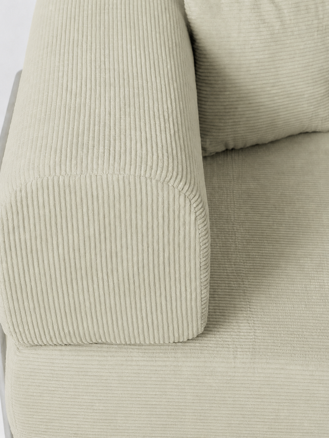 Sofá Marena 2 Cuerpos — Tapizado en Corduroy Beige | Estructura Metálica | 200 cm