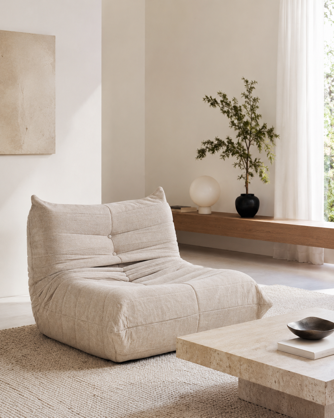 Sofá Togo 1 Cuerpo — Tapizado en Chenille | Diseño Modular | 80 cm
